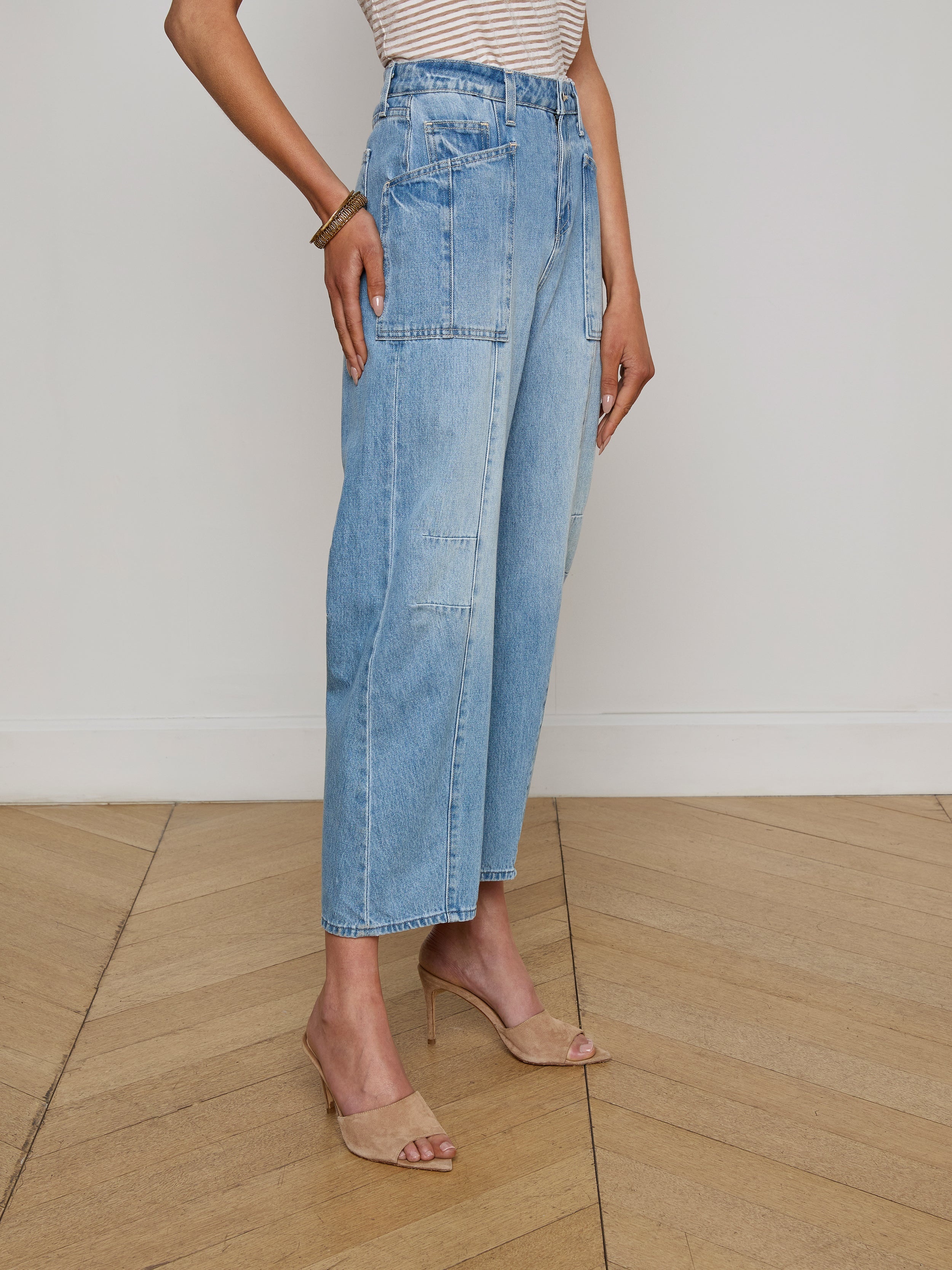 Cody Cropped Barrel-Leg Jean - 4
