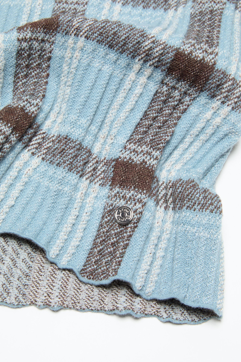 Wool turtleneck - Blue/brown 4