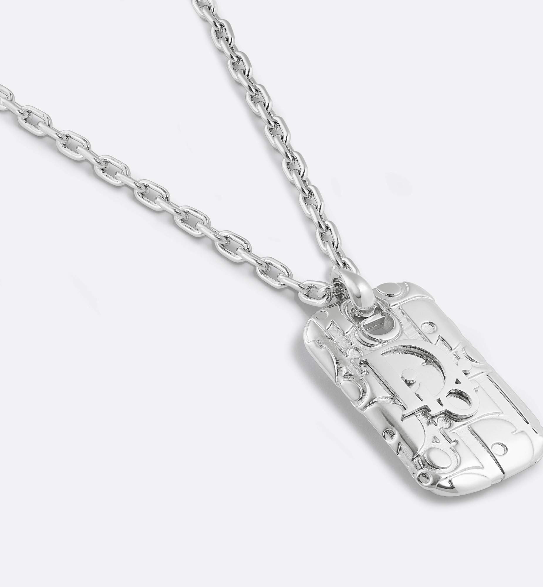 Dior Oblique Plate Pendant Necklace - 4