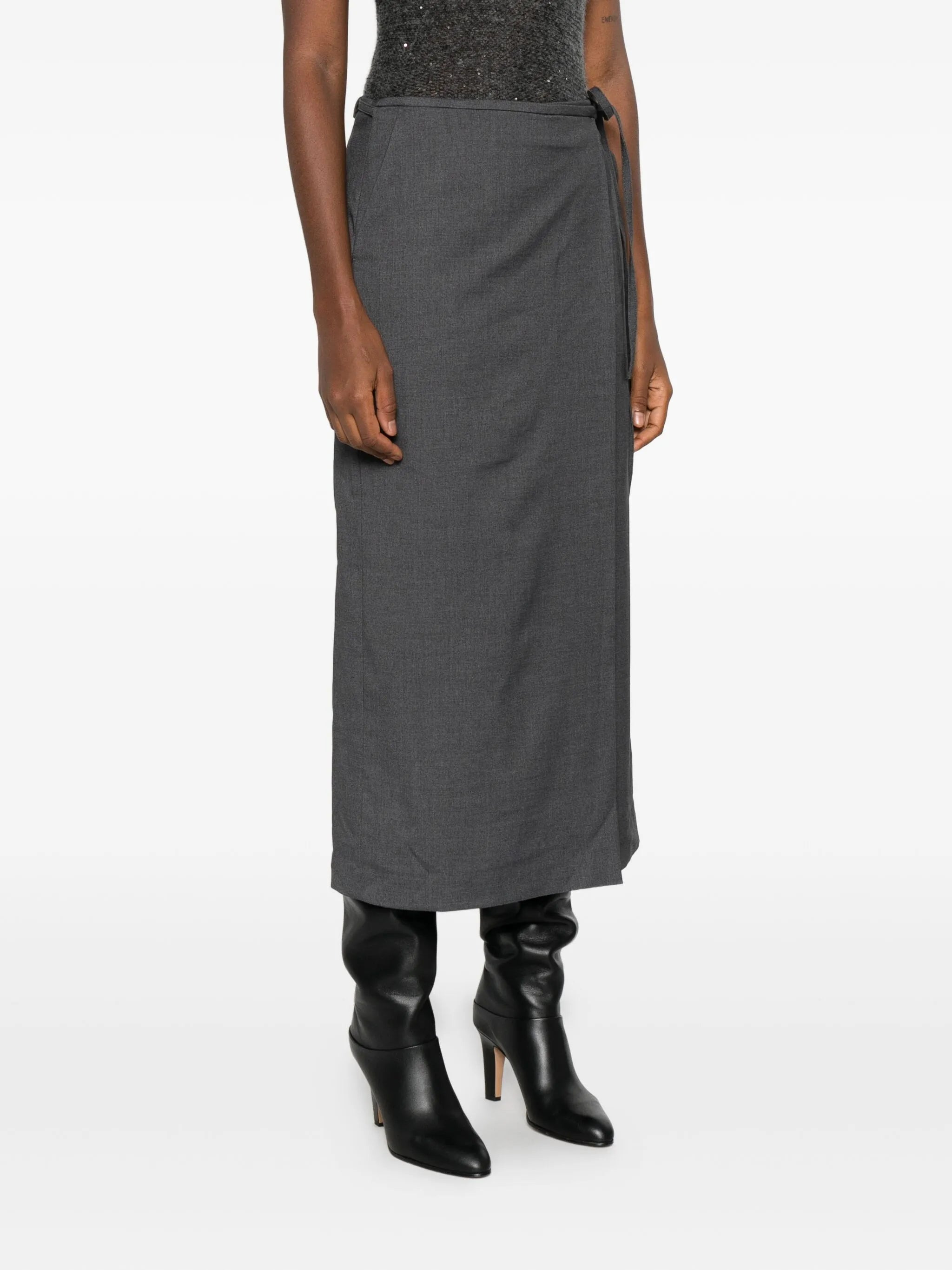 Dunst Wrap Tie-fastening Skirt - 2