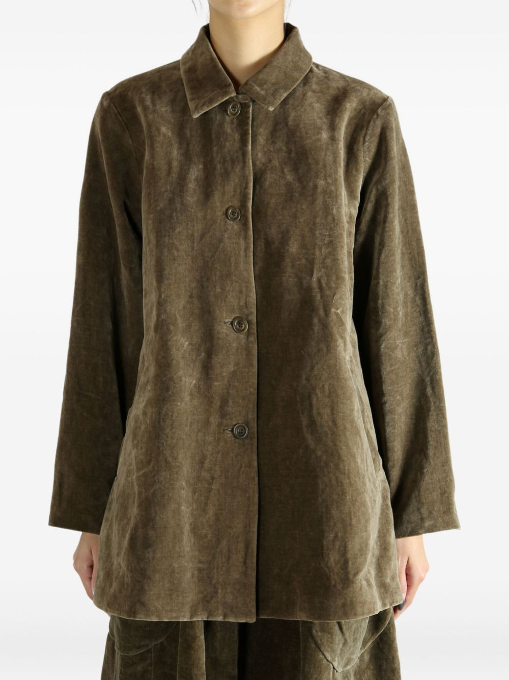 Soleil button-front collared jacket - 3