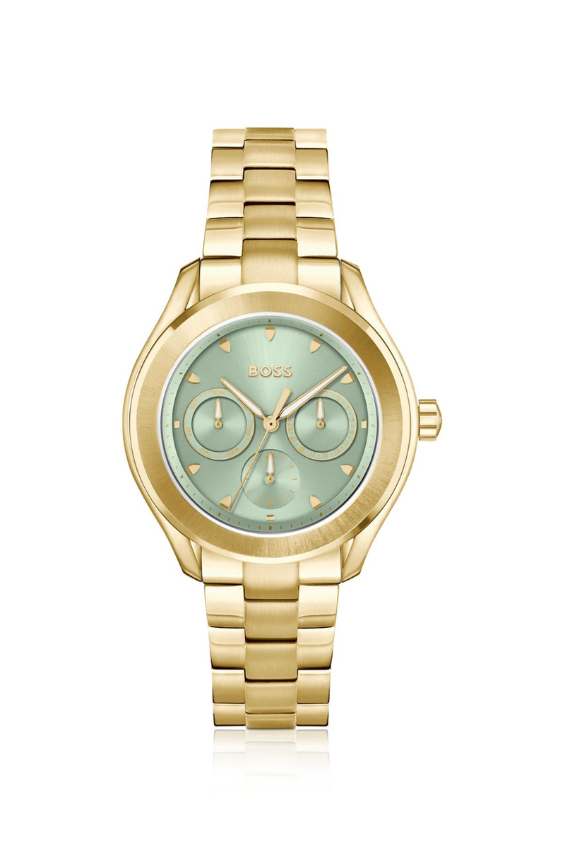 LINK-BRACELET WATCH WITH BRUSHED GREEN DIAL 1