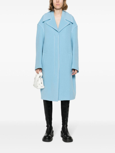 Marni contrast-stitching single-breasted coat outlook