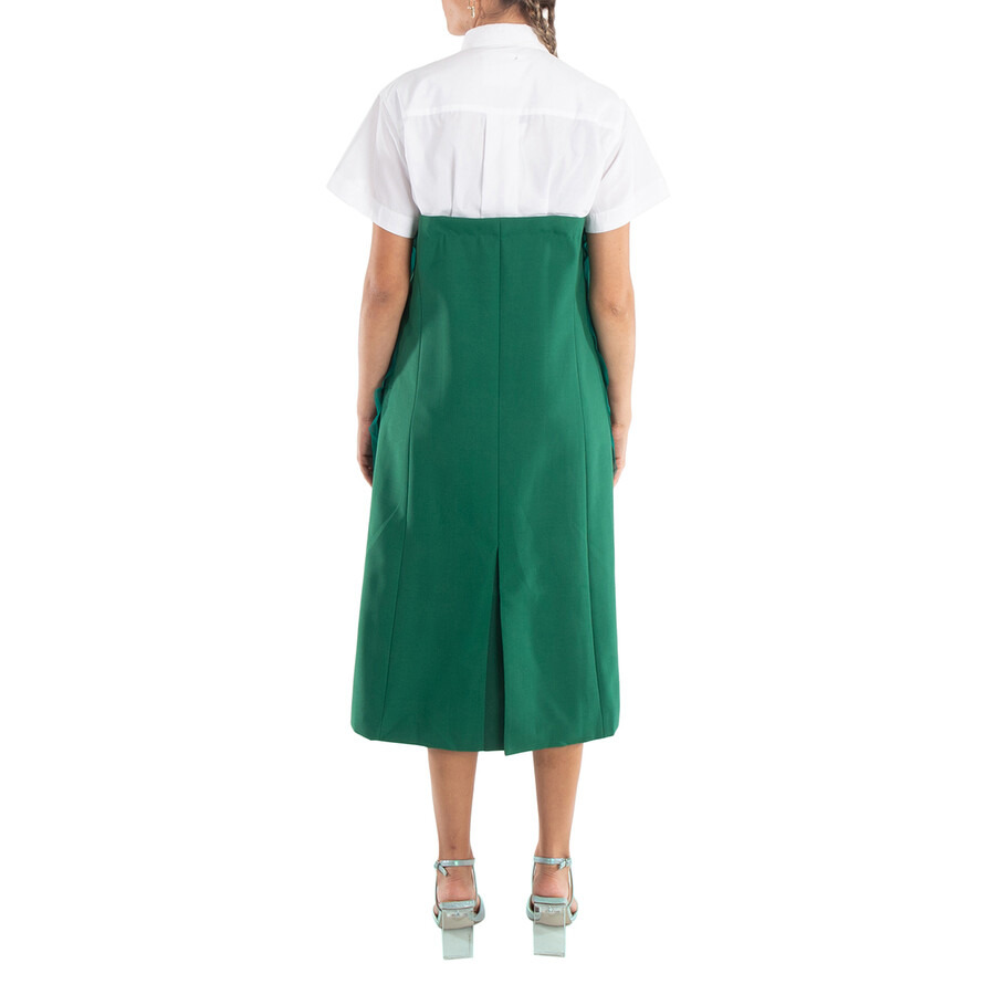 Sacai Ladies Green Spangle Embroidery Dress - 6