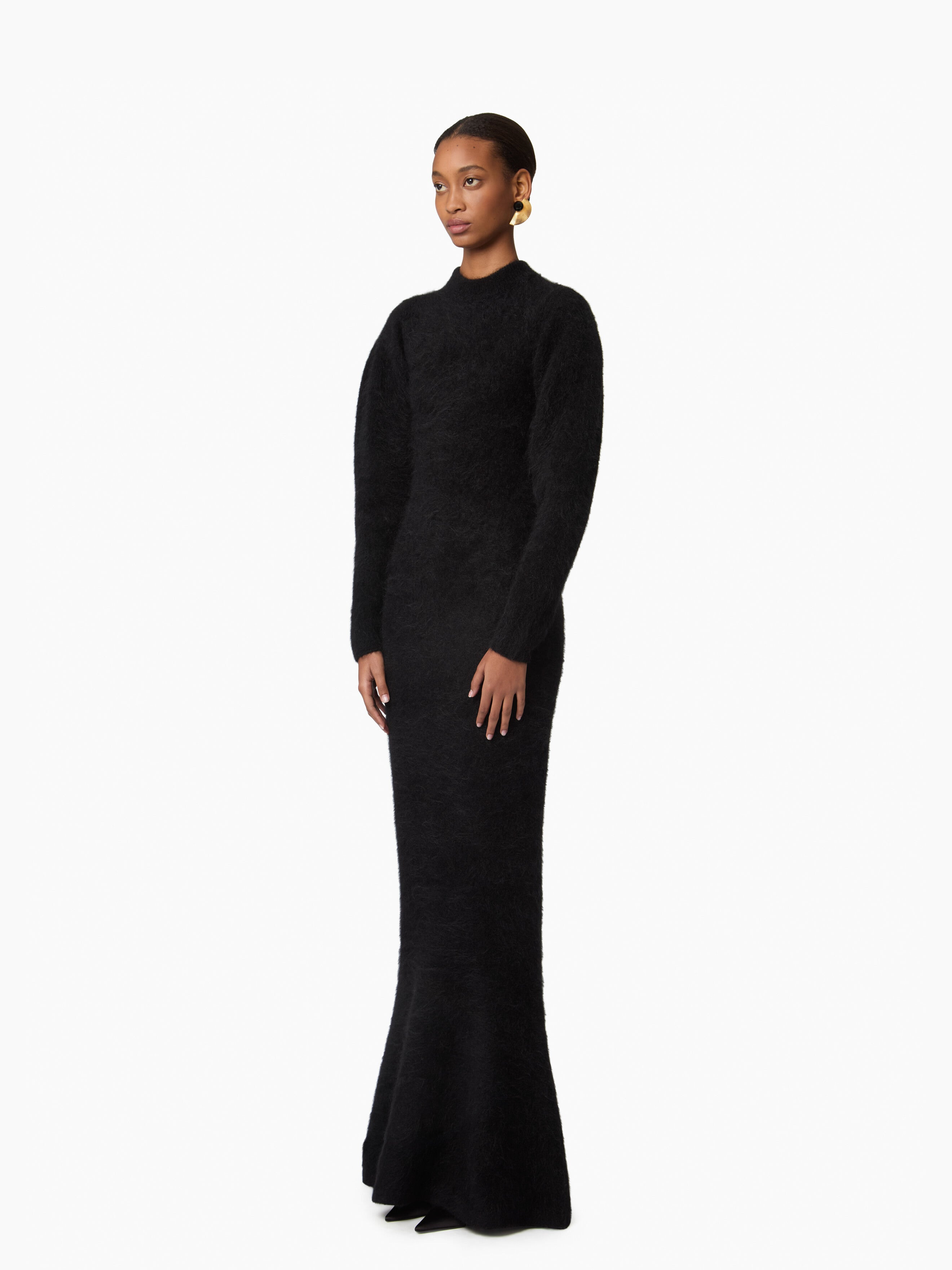 Long Dress In Wool-Alpaca Blend - 2