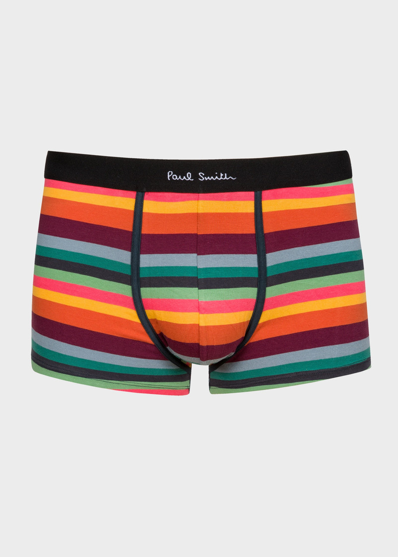 Paul Smith Organic-Cotton Black 'Artist Stripe' Boxer Briefs Three Pack outlook