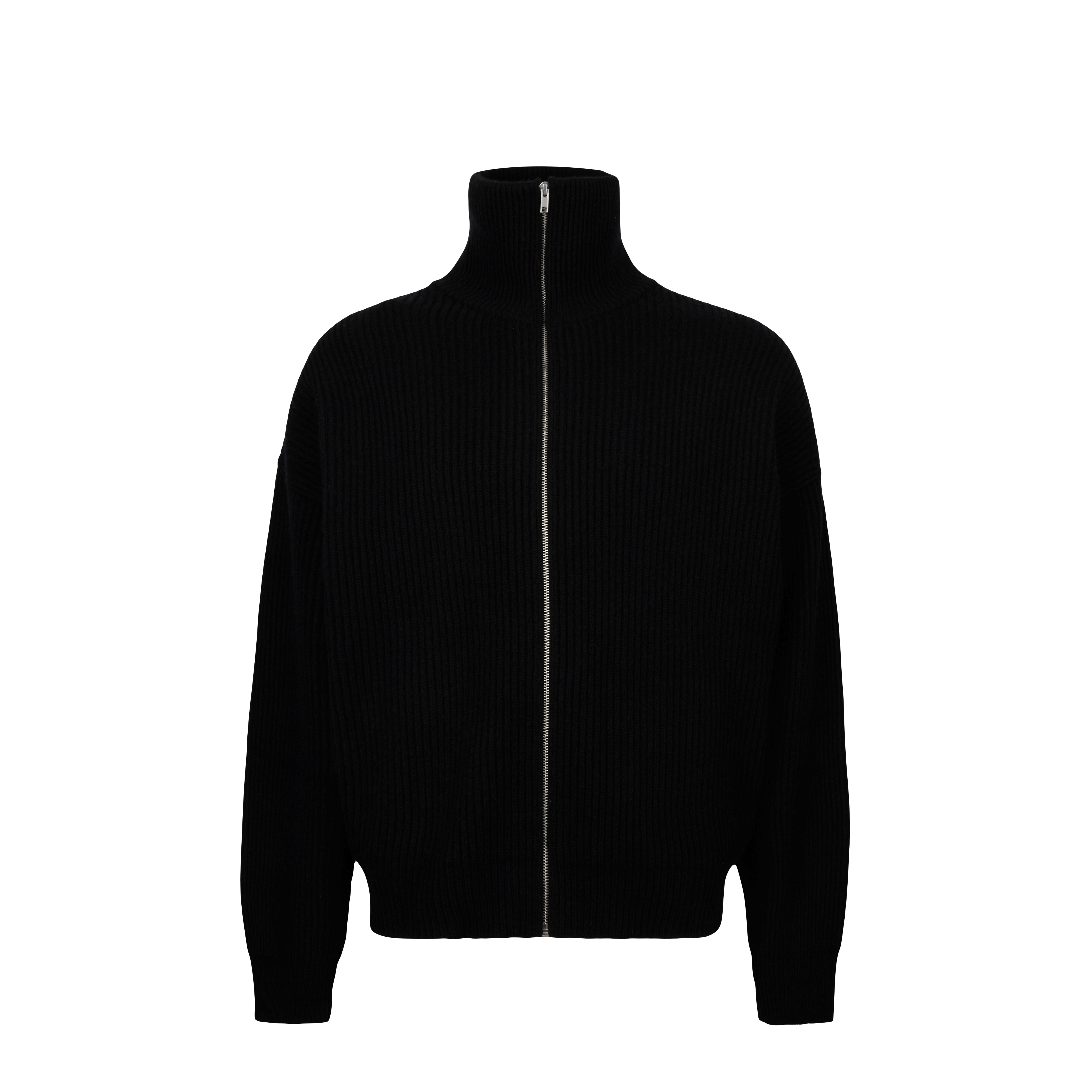 Vonarstræti Zipped Wool Sweater (Unisex) - 1