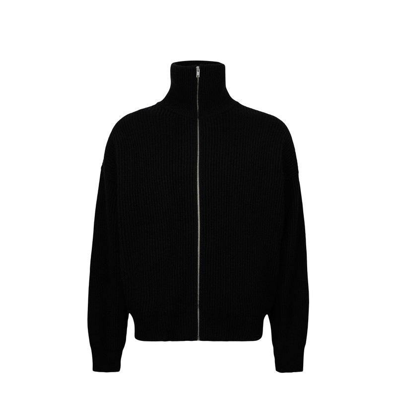 Vonarstræti Zipped Wool Sweater (Unisex) 1