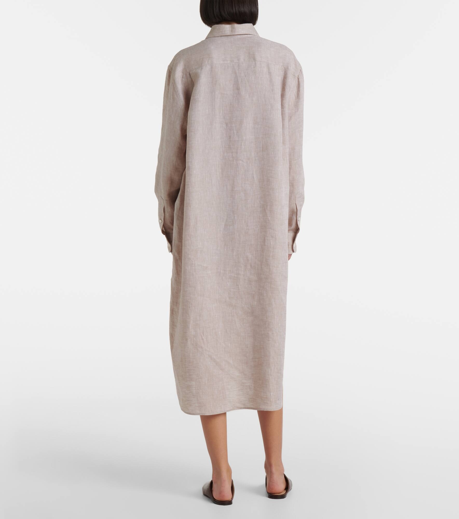Lora linen shirt dress - 3