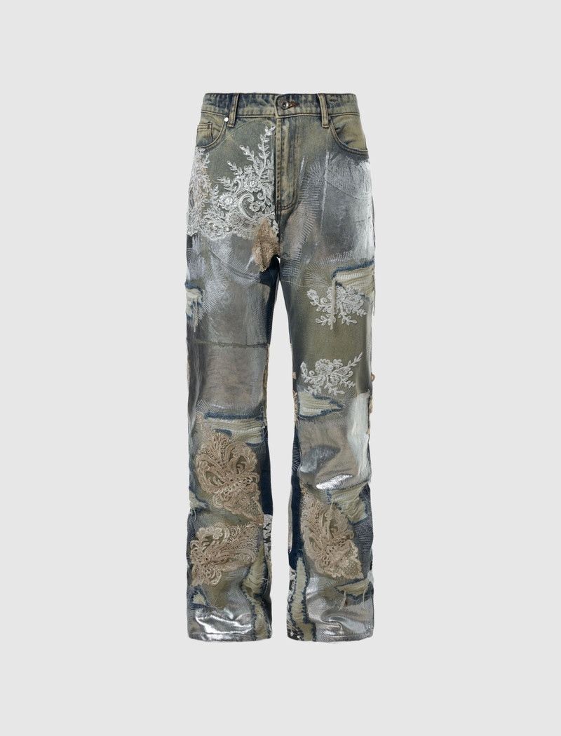 METALLIC LACE DENIM 1
