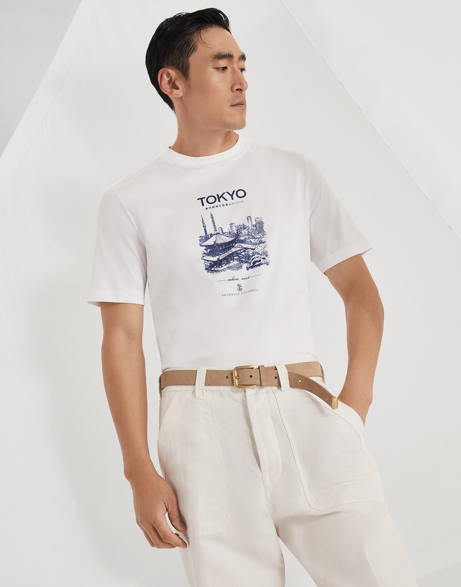 Brunello Cucinelli Cotton jersey Tokyo T-shirt | REVERSIBLE