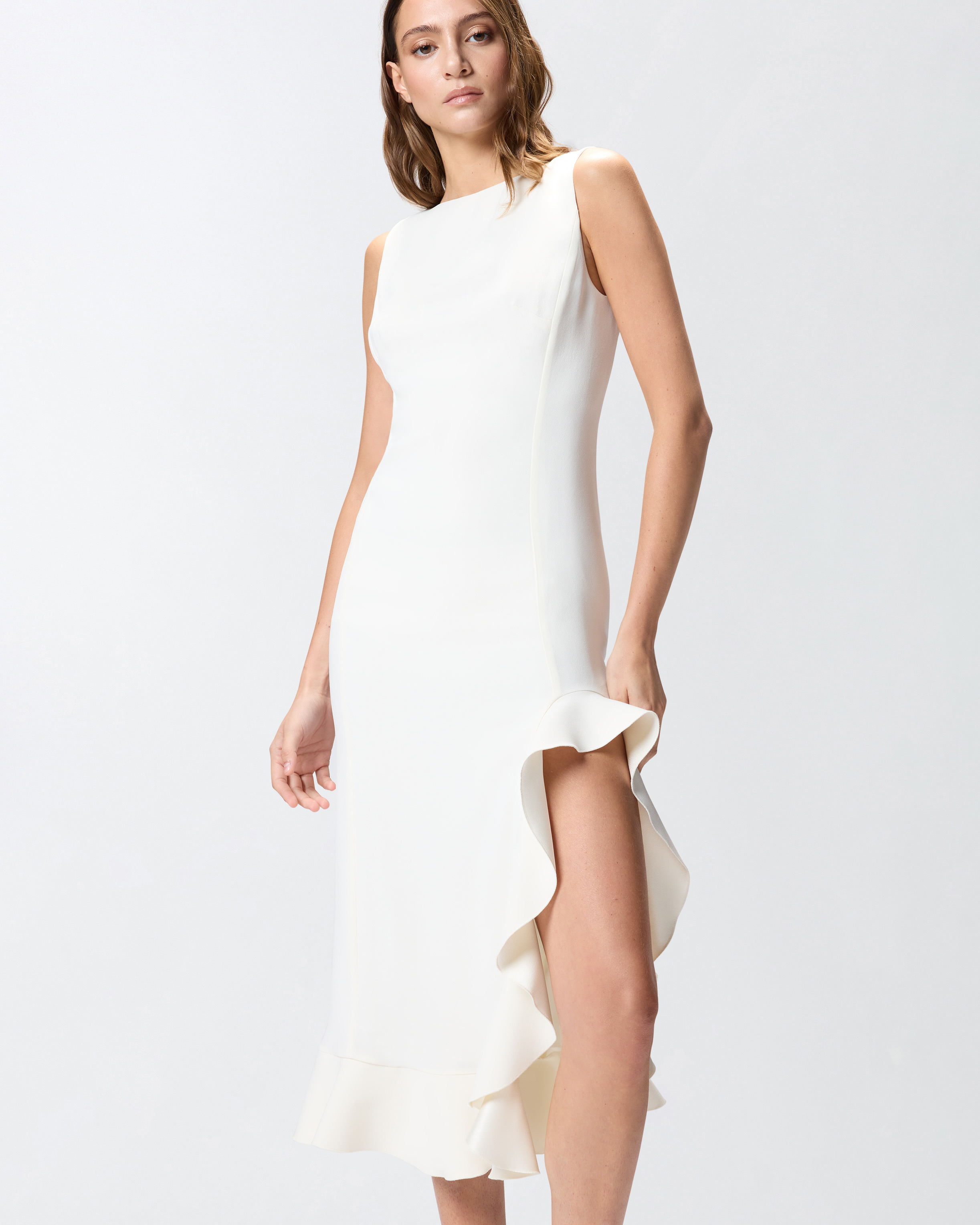 FITTED DRESS WITH FLOUNCES - 5