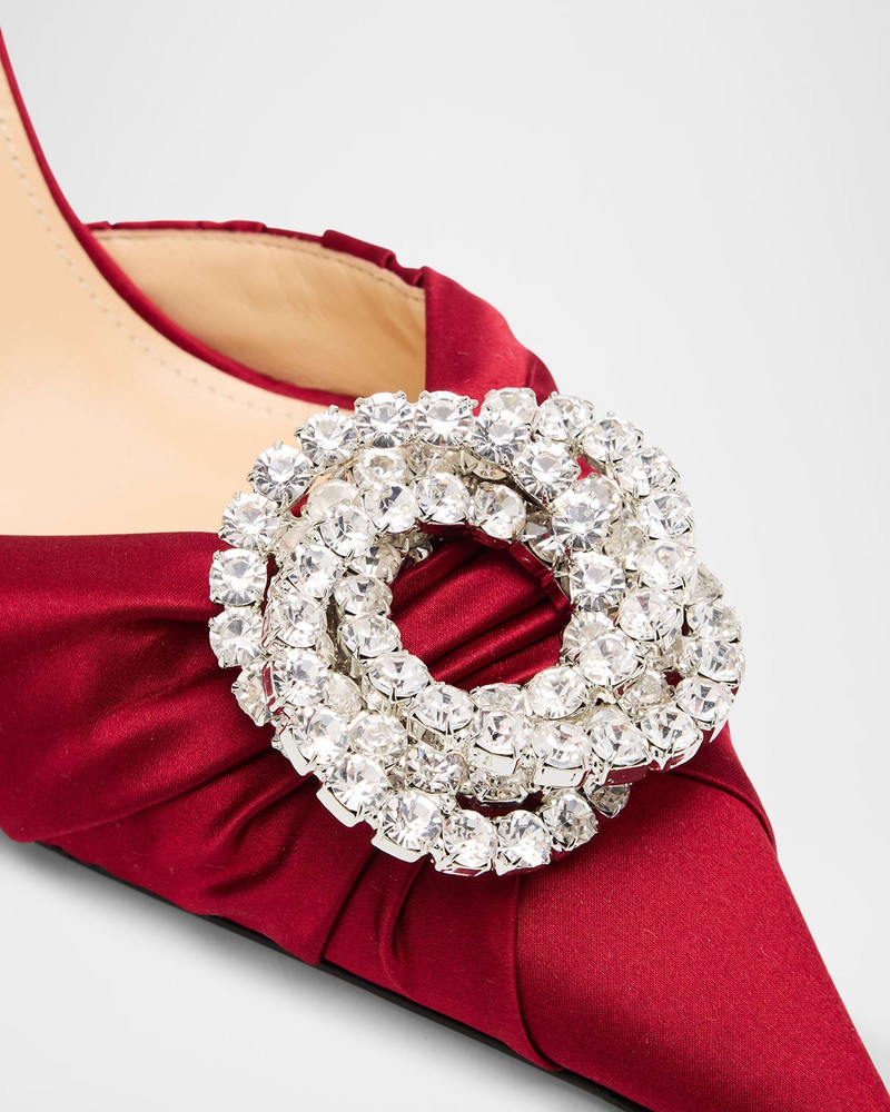 Galaxy Satin Crystal Slingback Pumps 6