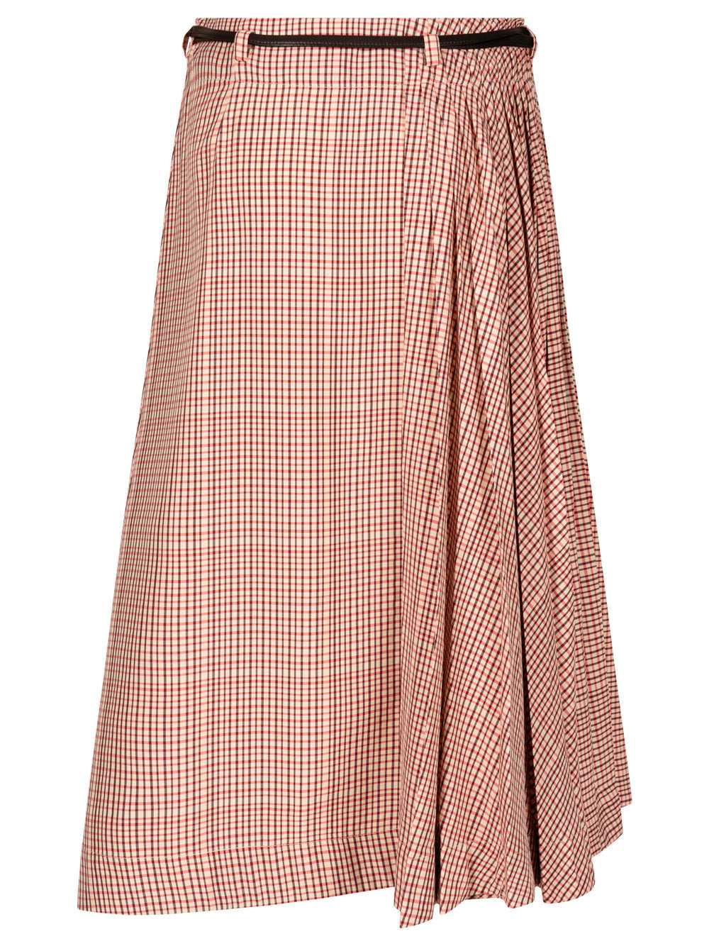 Bottega Veneta Women Check Tech Viscose Midi Skirt - 2