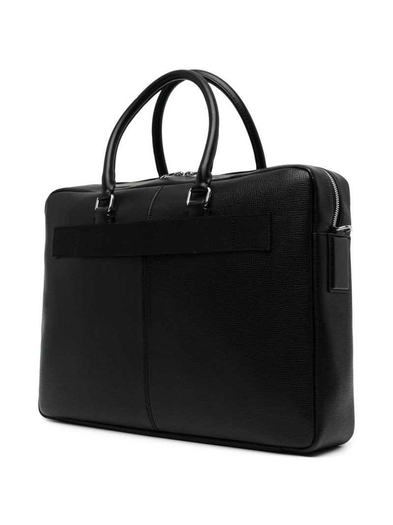 LACOSTE debossed logo top handle laptop bag outlook