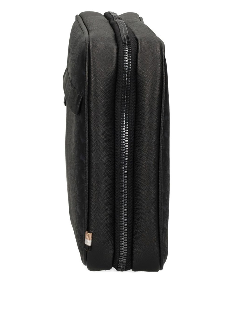 BOSS monogram zip wash bag outlook