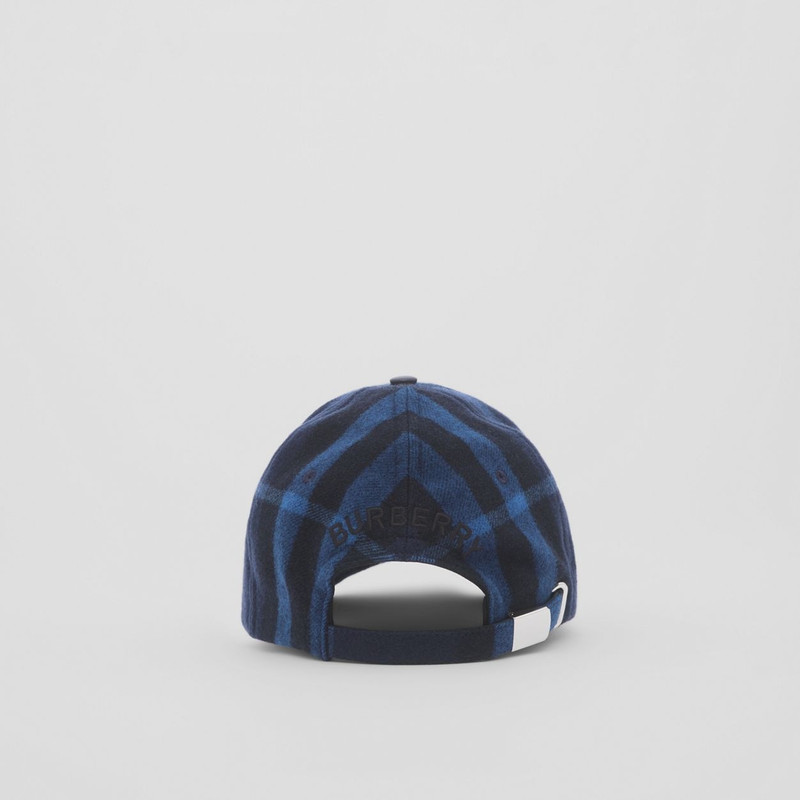 Check Wool Cashmere Baseball Cap 4
