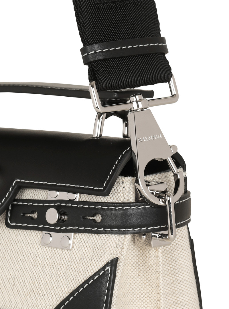 B-Buzz 19 Canvas bag in smooth leather 5