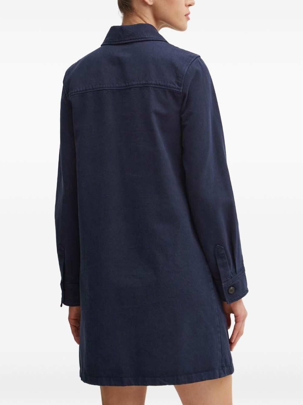 pocket-flap shirt dress - 3