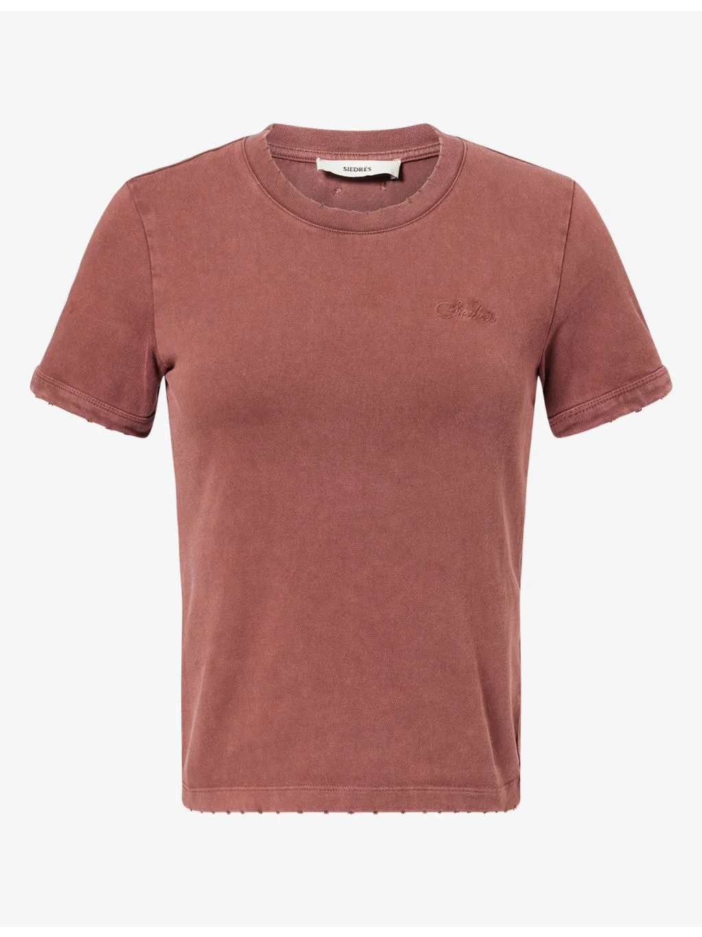 Corvo Embroidered Washed Cotton-Jersey T-Shirt - 1