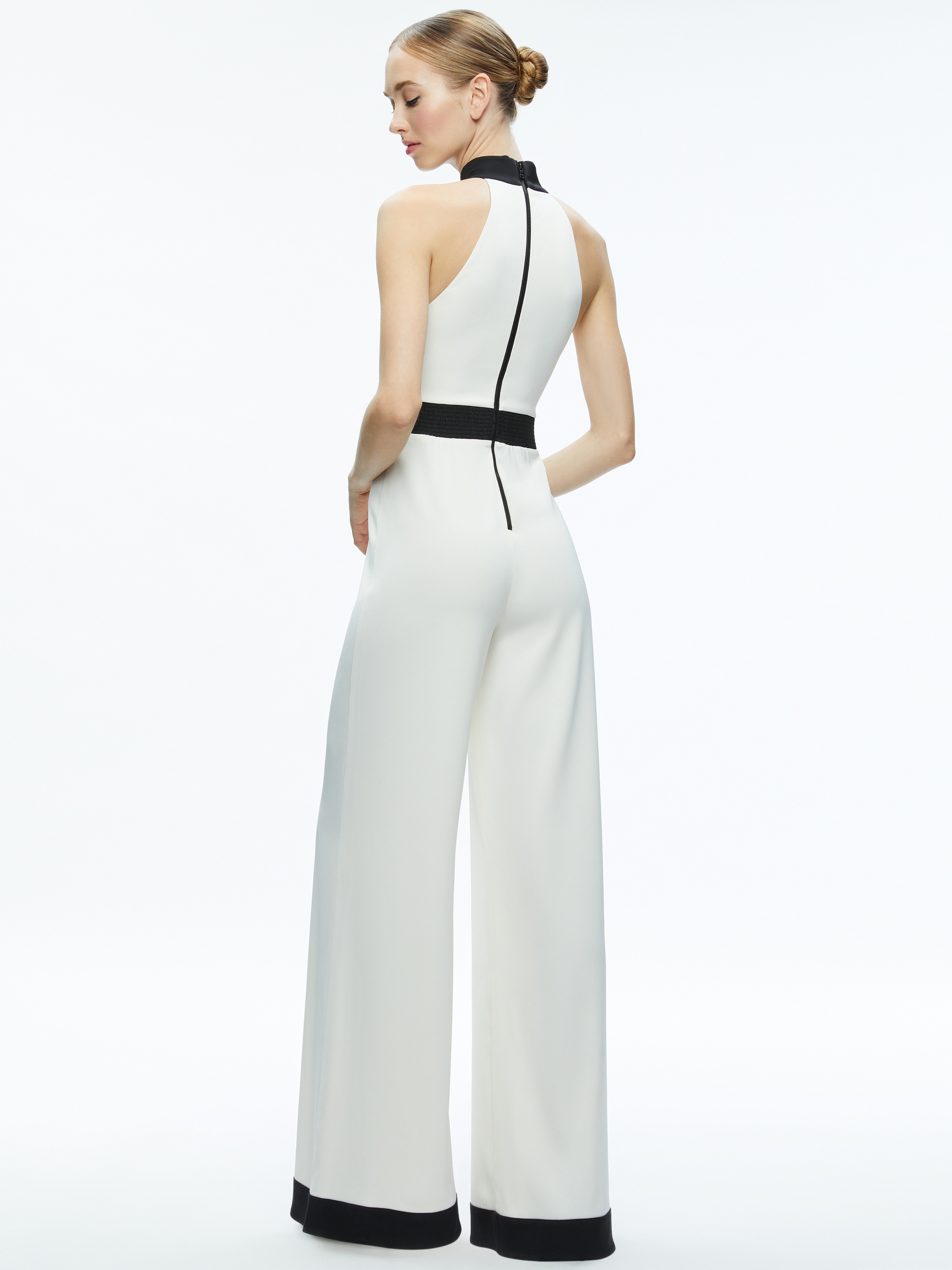 CATALINE HIGH NECK WIDE LEG JUMPSUIT - 3