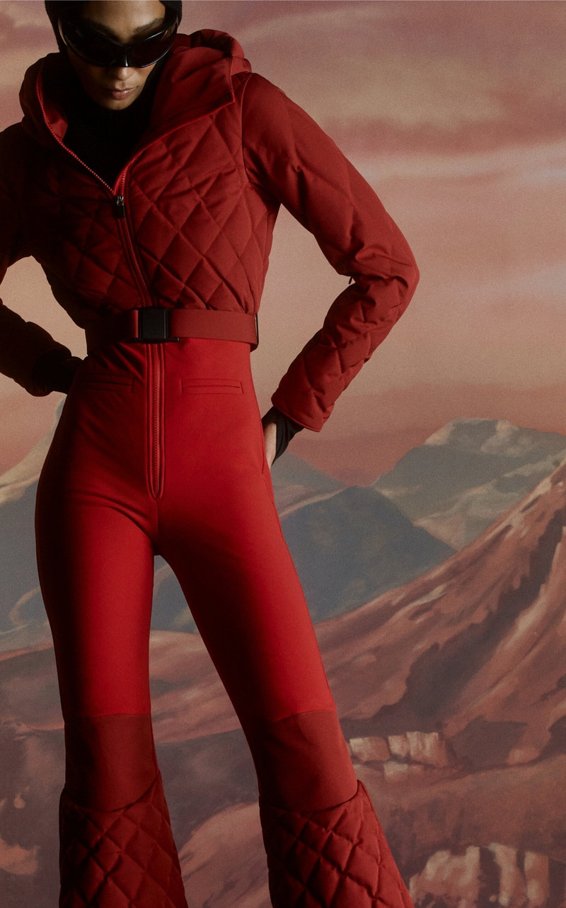 IENKI IENKI Stardust Quilted Ski Suit red outlook