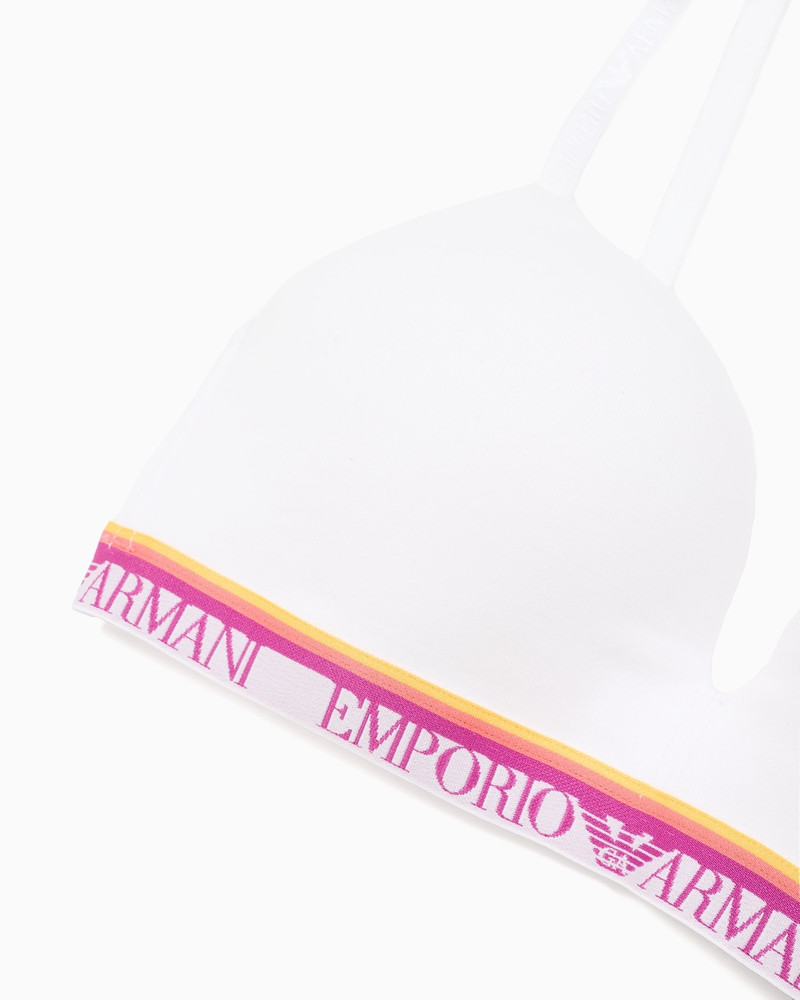 EMPORIO ARMANI ASV ICONIC ORGANIC-COTTON, PADDED TRIANGLE BRA WITH LOGO UNDERBAND outlook
