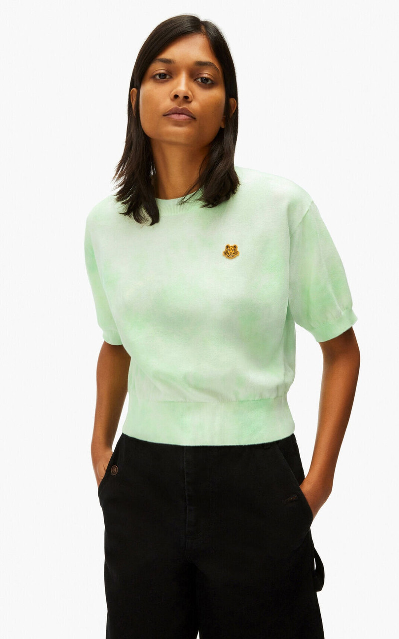 KENZO Tiger Crest short tie-dye jumper outlook