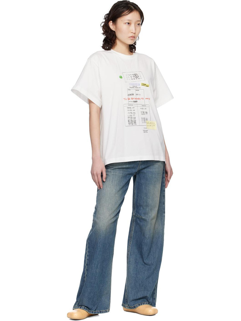 MM6 Maison Margiela Off-White Library Stamp T-shirt outlook
