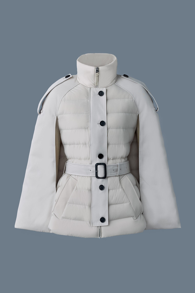 ADIE Strech lightweight cape-style down coat 1