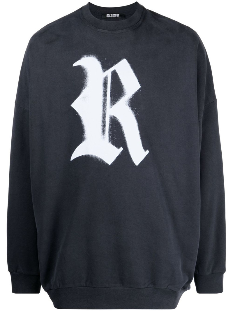 logo-print cotton sweatshirt 1