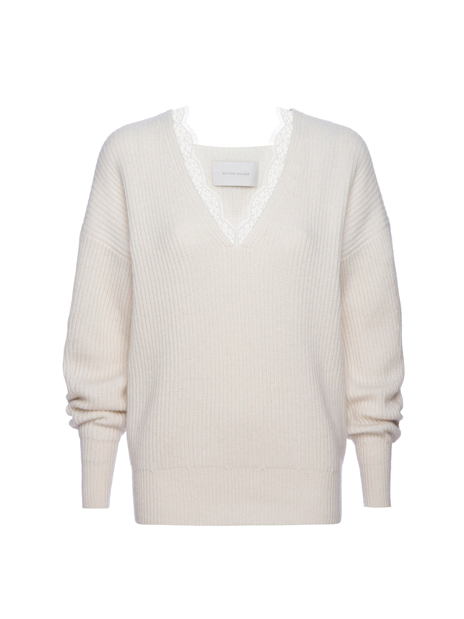 The Ava Lace V Neck Sweater - 2