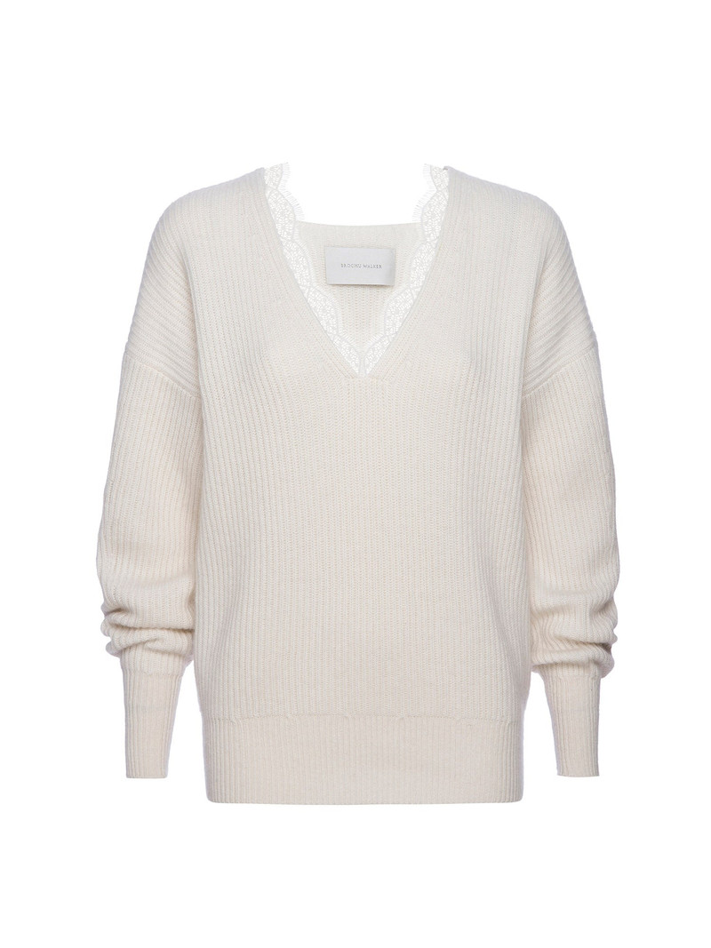 BROCHU WALKER The Ava Lace V Neck Sweater outlook