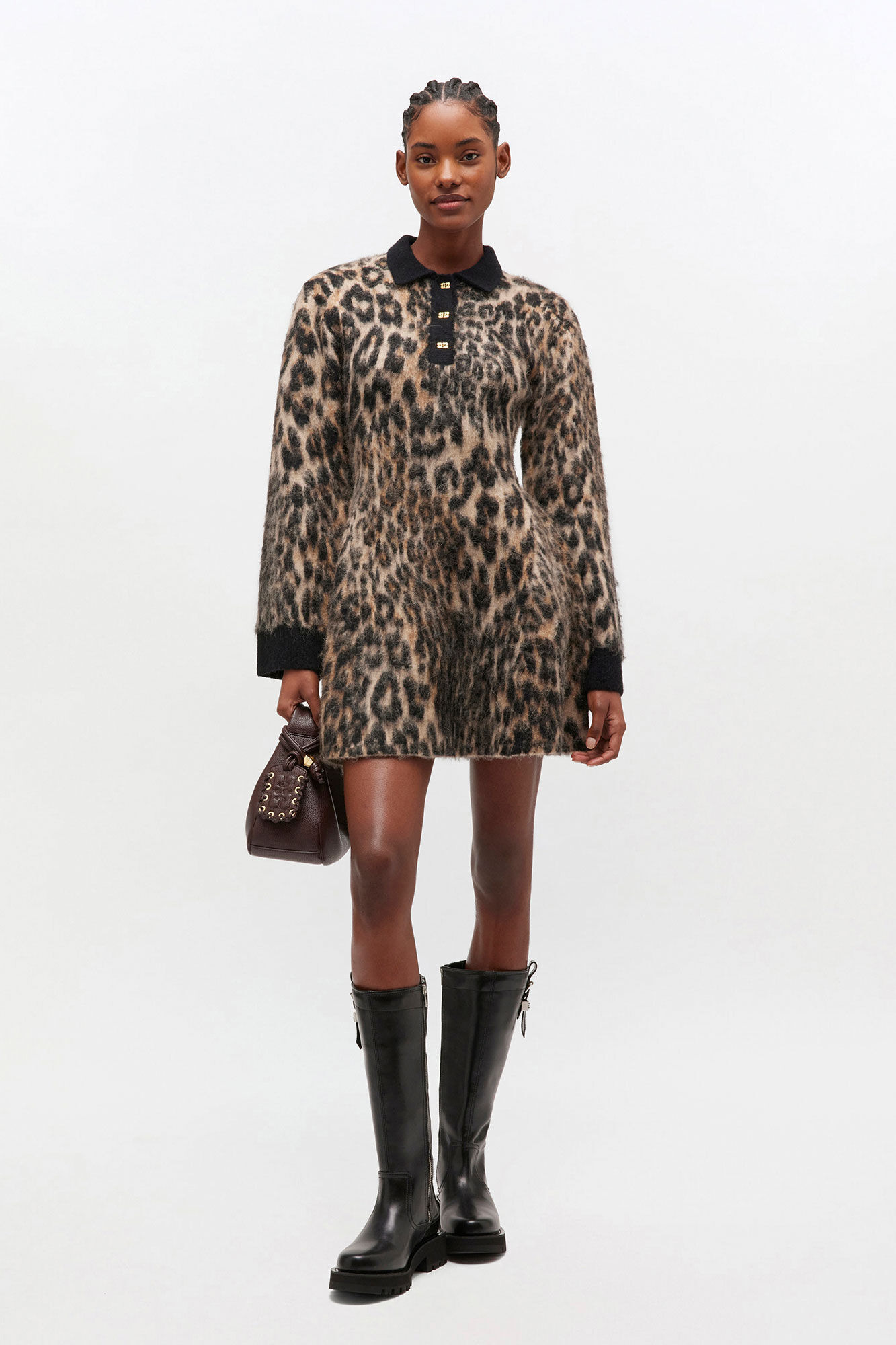 LEOPARD POLO DRESS - 2