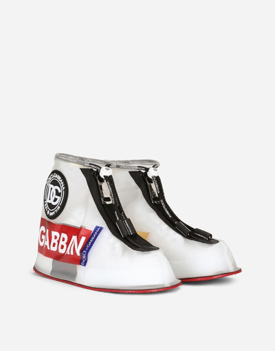 Dolce & Gabbana Nylon and rubberized calfskin galoshes with logo outlook