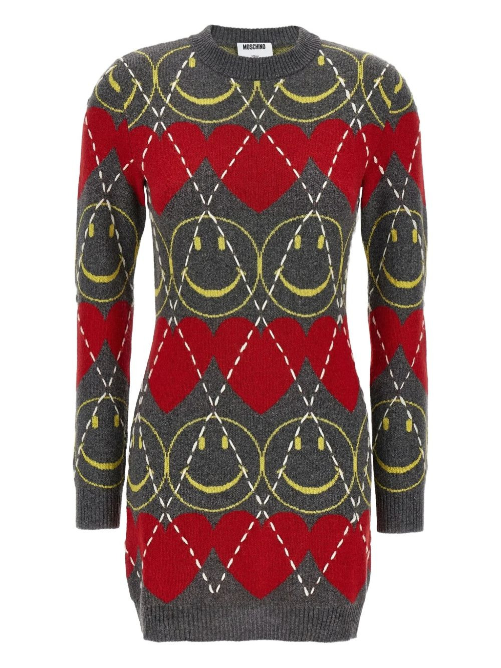 x Smiley crew-neck dress - 1
