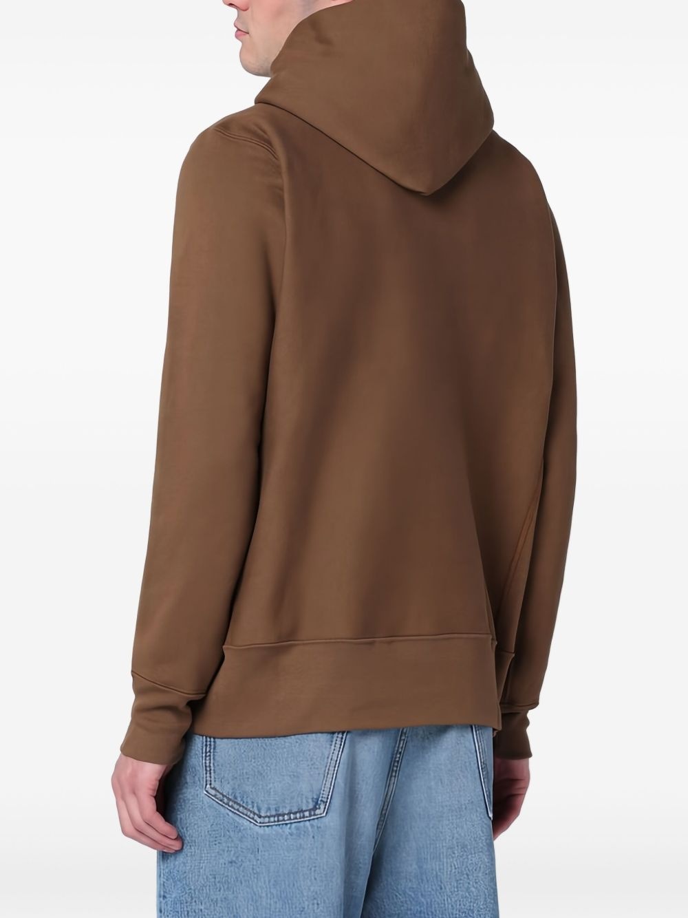 logo-patch cotton hoodie - 4