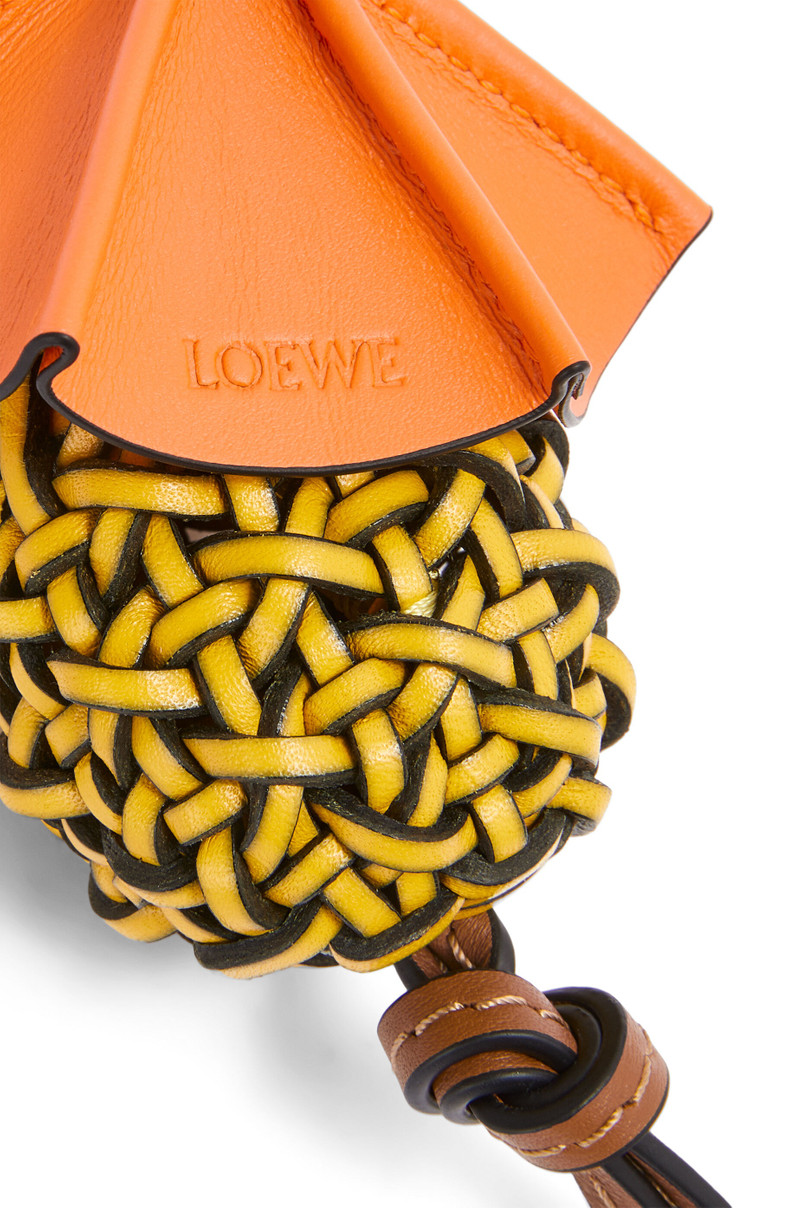 Loewe Pineapple cocktail charm in calfskin and brass outlook