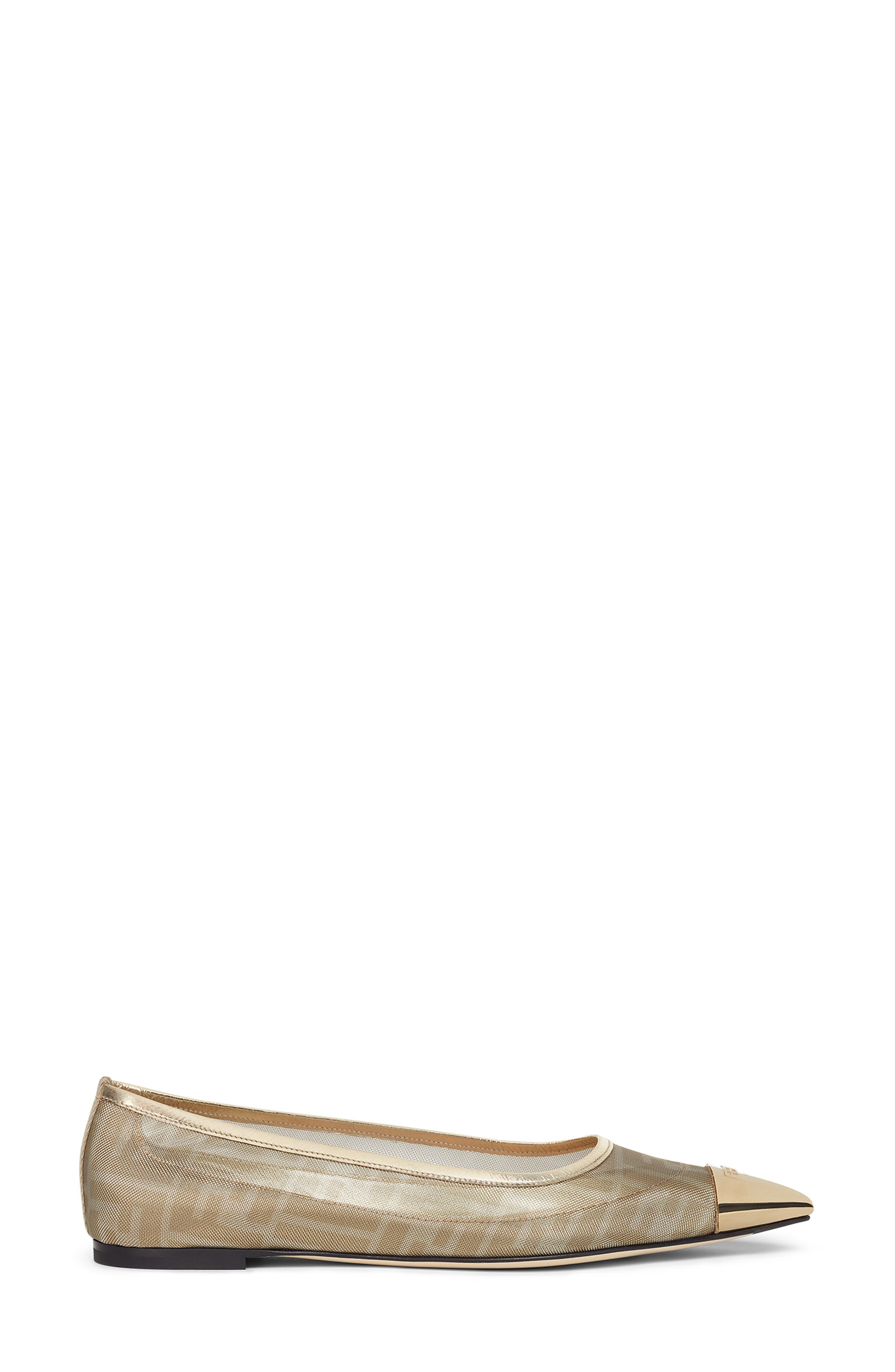 Fendi Colibri Ballet Flat in F1R8V Gold at Nordstrom - 2
