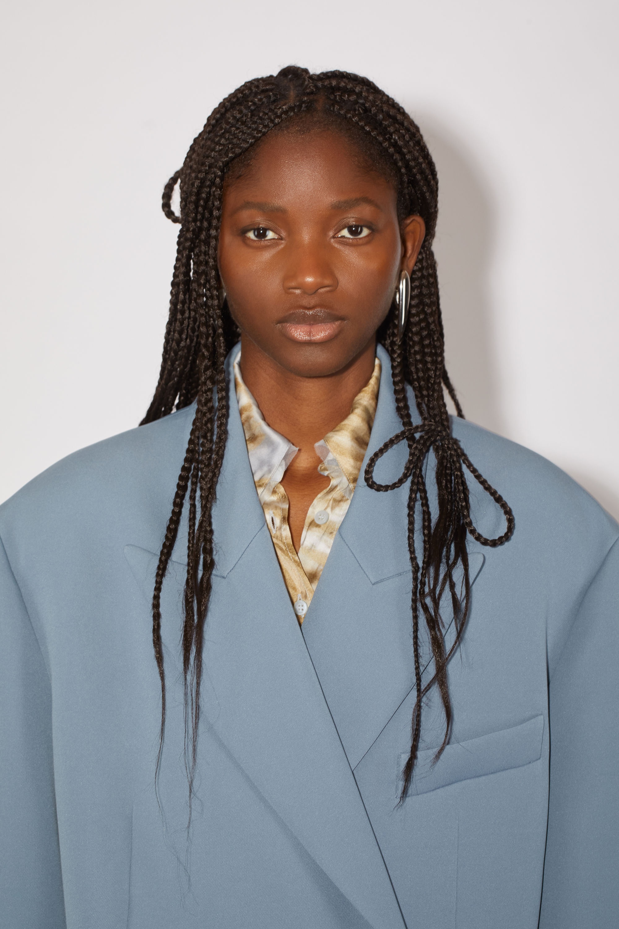 Double-breasted suit jacket - Dusty blue - 6