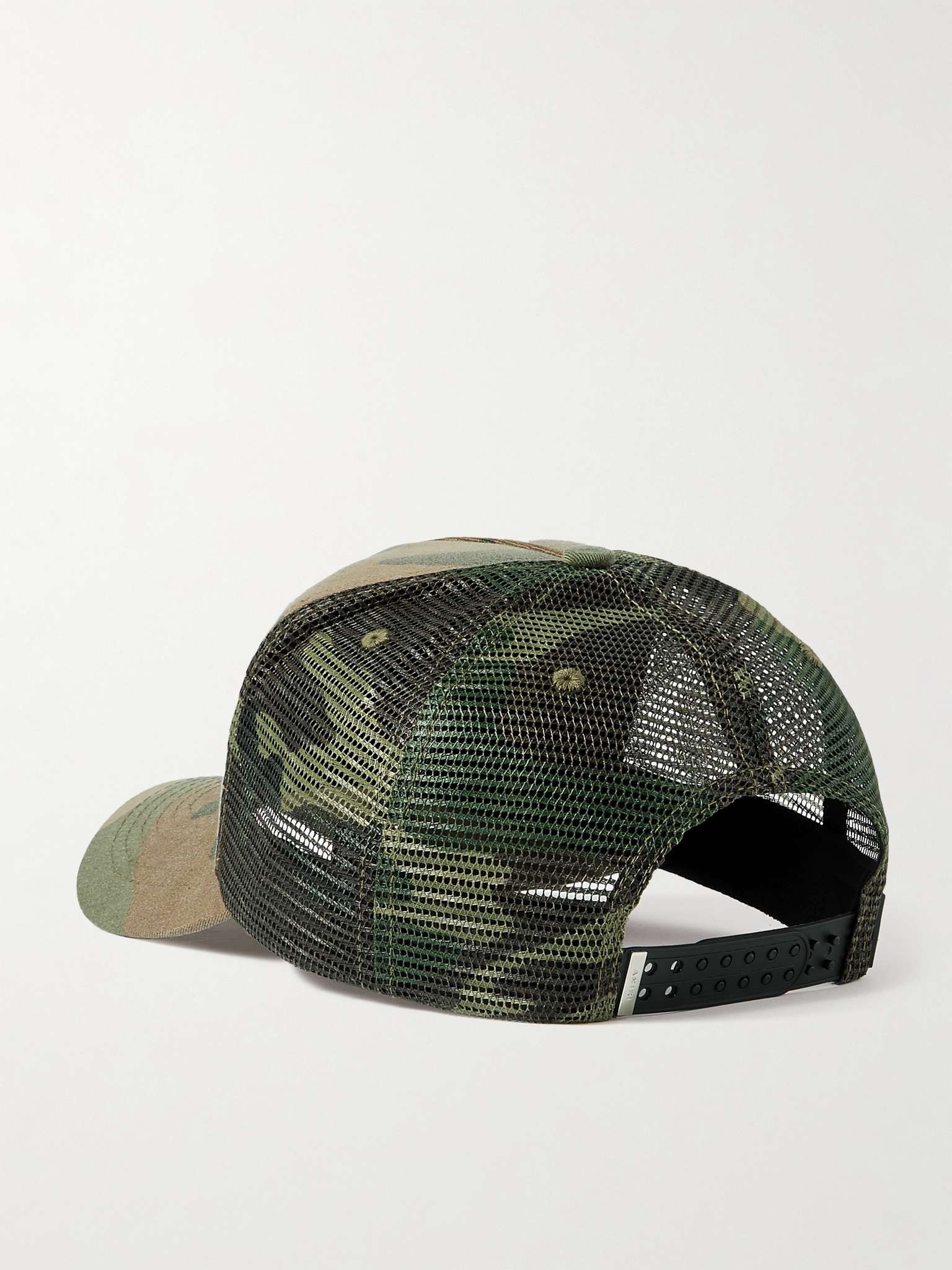MA Logo-Embroidered Camouflage-Print Cotton-Canvas and Mesh Trucker Cap - 3