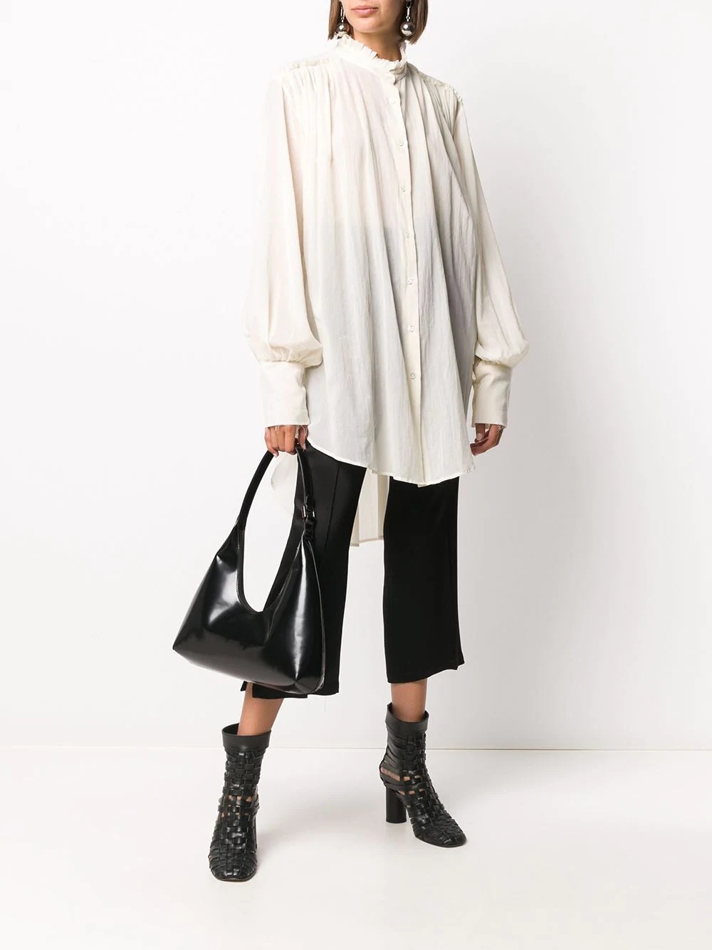 oversized blouson shirt - 2