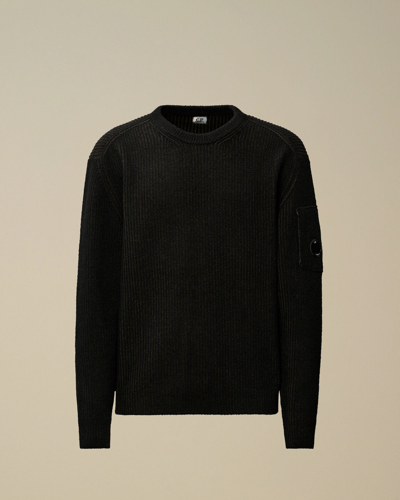 Fleece Knit Crewneck Lens Sweater 1