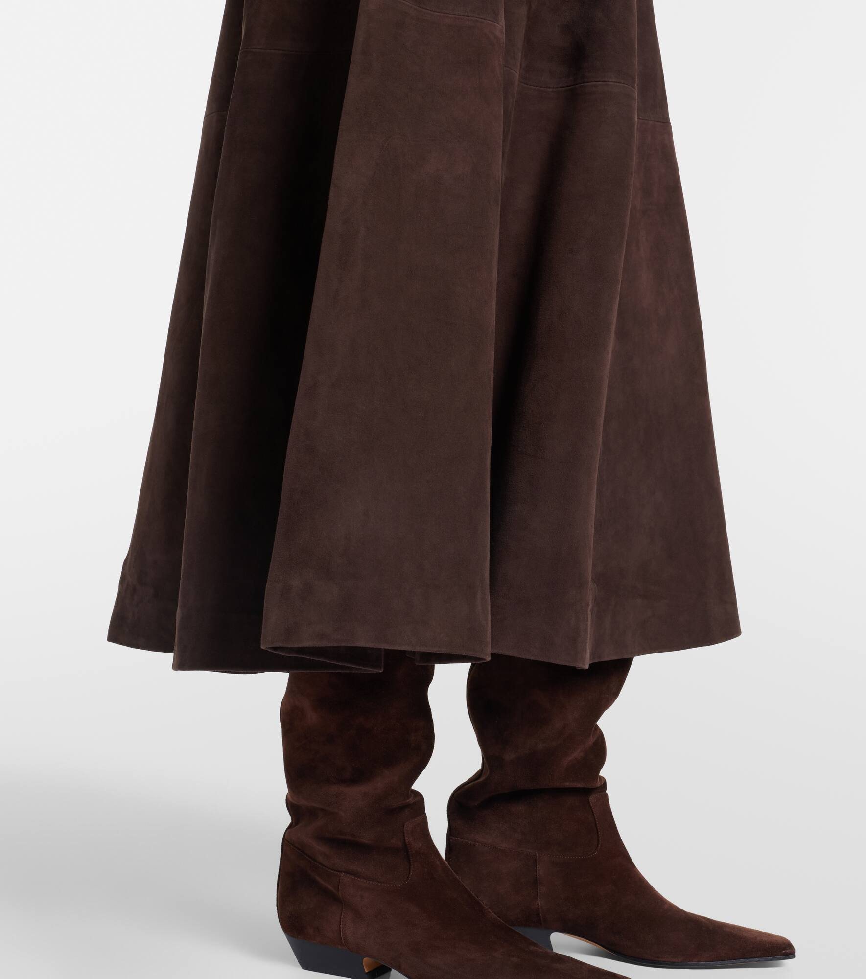 Suede midi skirt - 5