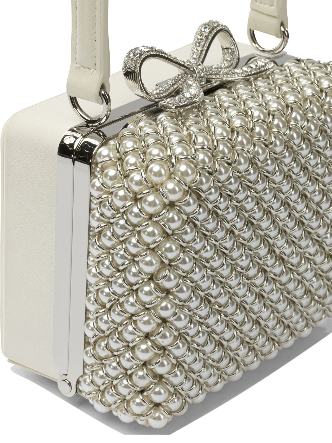 Self-portrait Hand Bag With Pearls - 4
