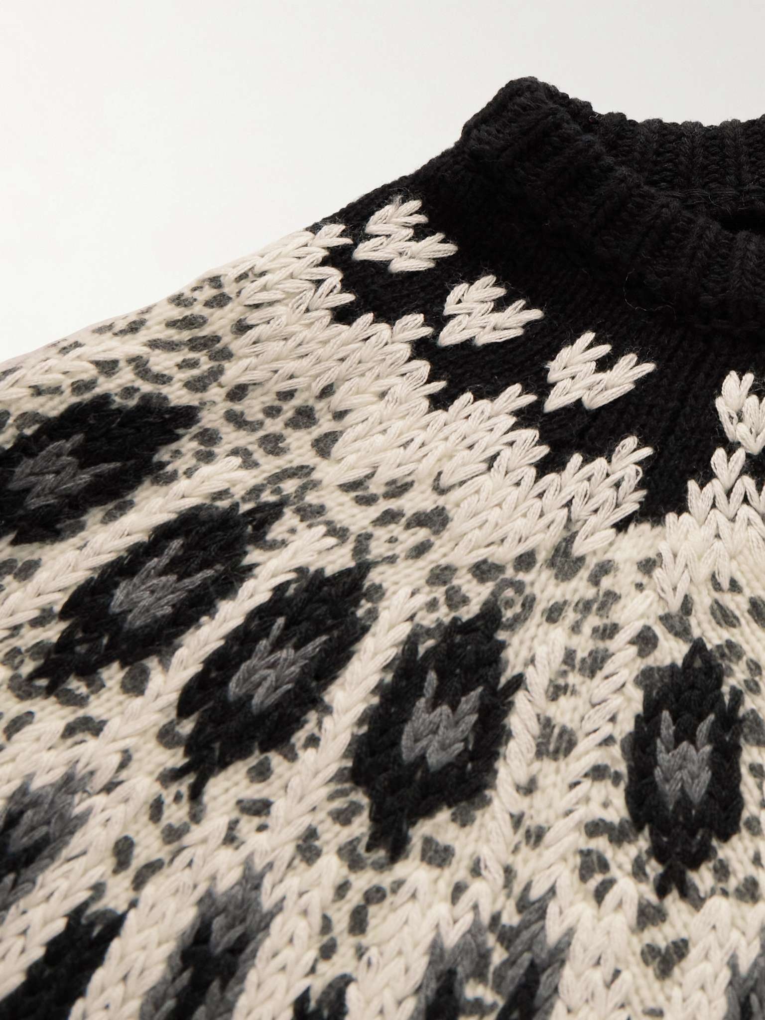 Embroidered Leopard-Print Virgin Wool Sweater - 10