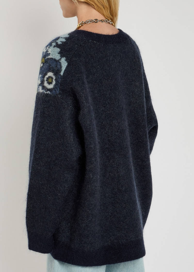 ALÉMAIS Alemais Madalena Floral-intarsia Knit Cardigan outlook