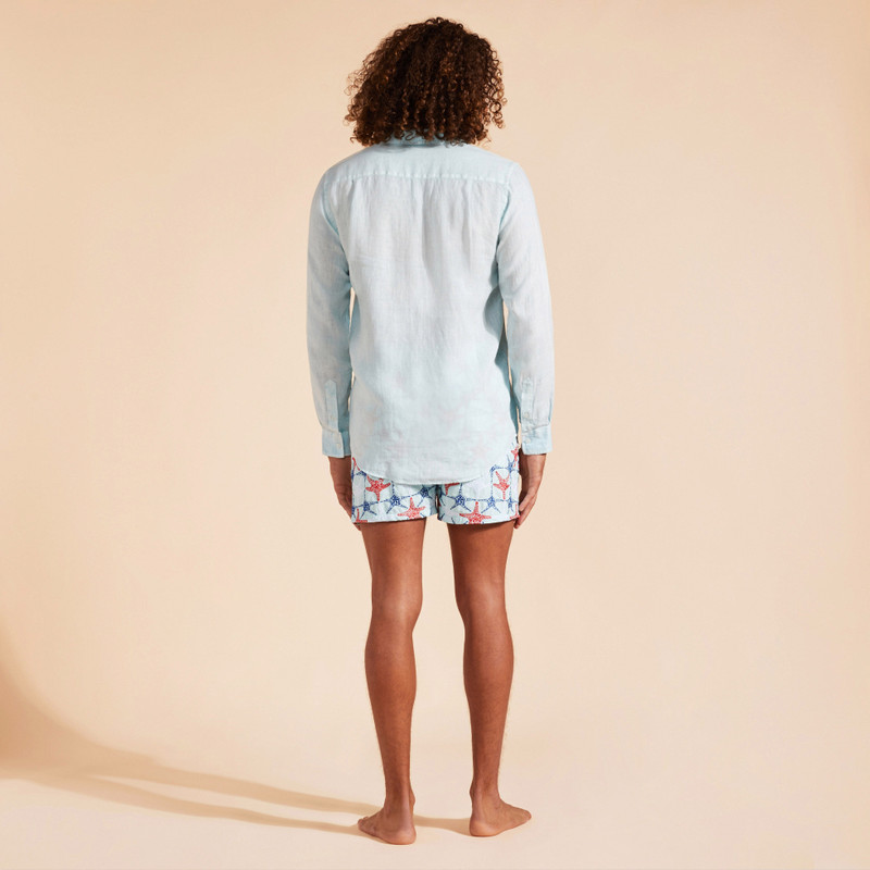 Men Linen Shirt Mineral Dye 4