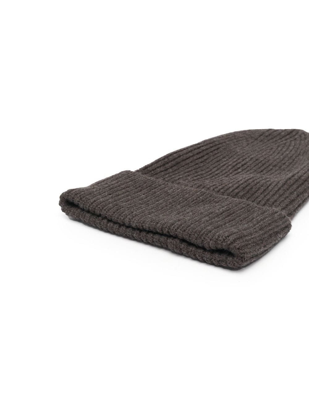 ribbed knit beanie - 2