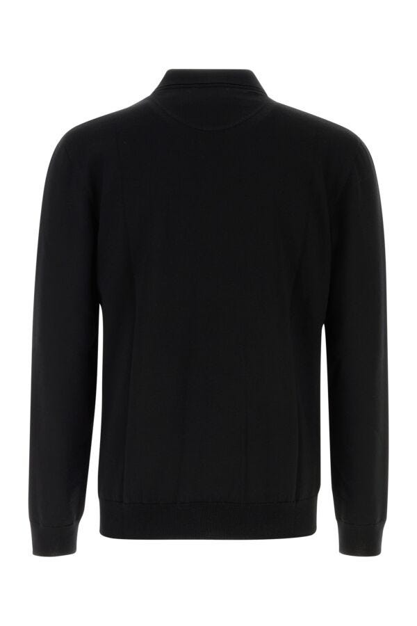 Valentino Garavani Man Black Wool Polo Shirt - 2